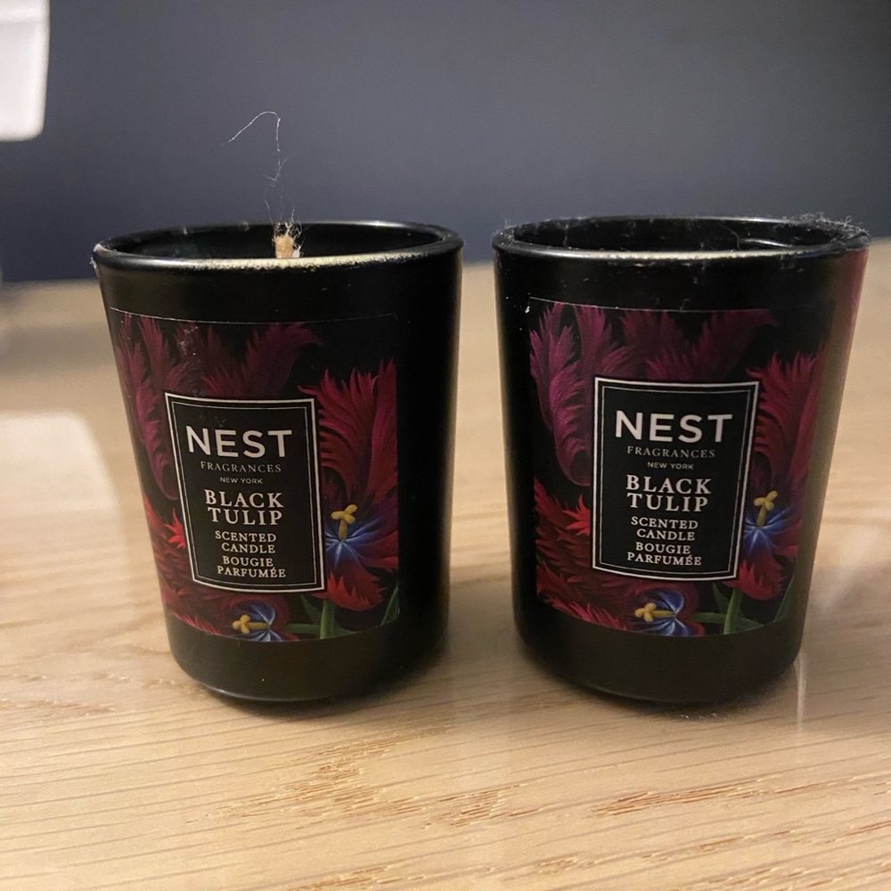 NEST Fragrances Black Tulip votive Candle Duo new